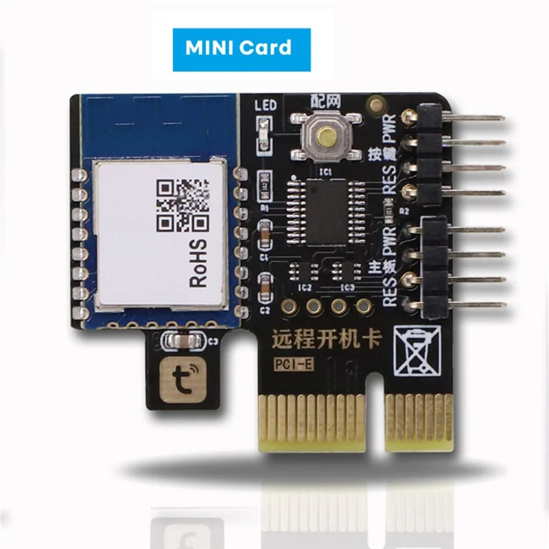 

ABRJ-Tuya Wifi Computer Power Reset Switch Pcie Card For PC Destop Computer,APP Remote Control,Support Google Home