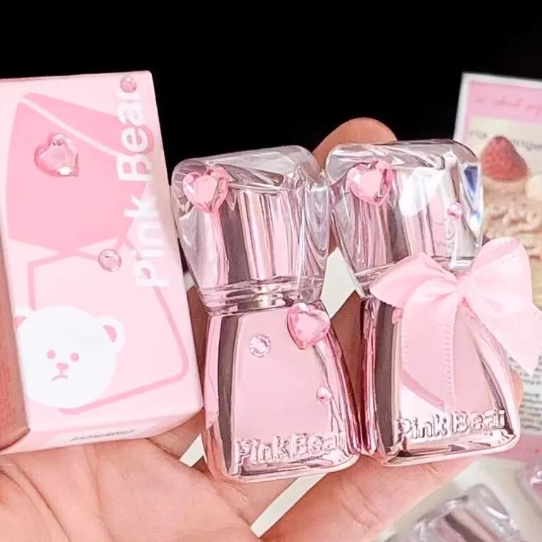 Pinkbear Light Water Mirror Lip Glaze Plump Lips Not Easy To Stick To Cup Fading Moisturizer Lipstick Makeup