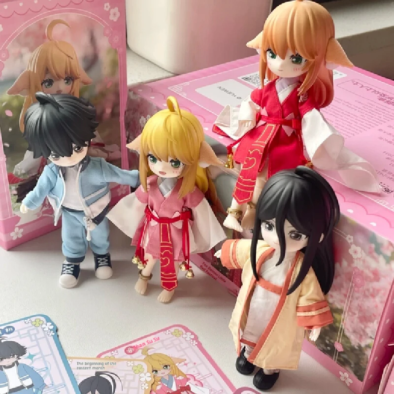 

Подлинная слепая коробка Fox Spirit Matchmaker Bjd, серия Romance 1/12, Tu Shan Hong Hong, загадочная коробка, периферийные устройства ручной работы в стиле аниме, подарки