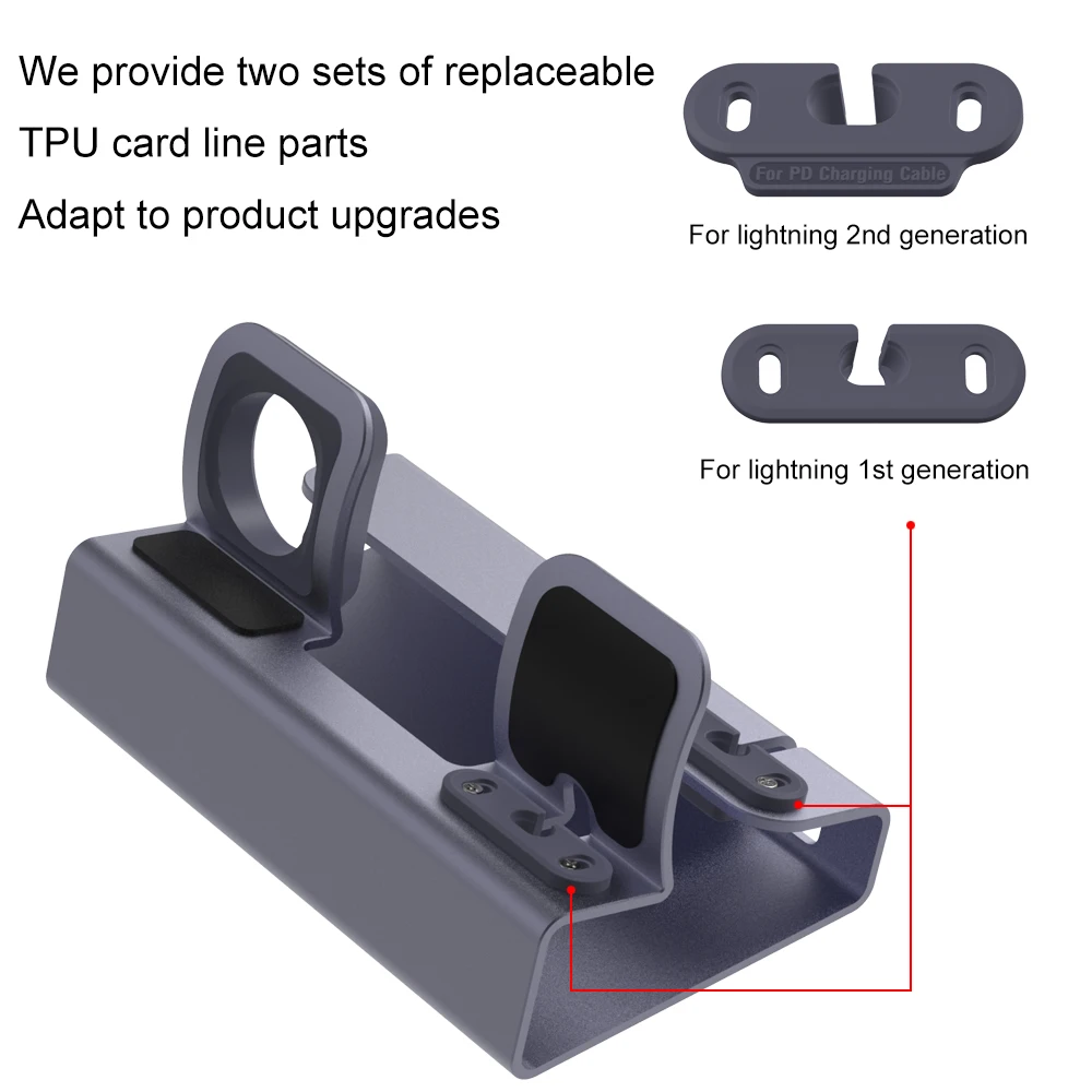 3-in-1 Aluminum Charger For iPhone 16 Pro Max/AirPods & Apple Watch SE/Series Ultra 2/1,10/9/SE/8/7/6/5/4/3/2/1 Phone Holder