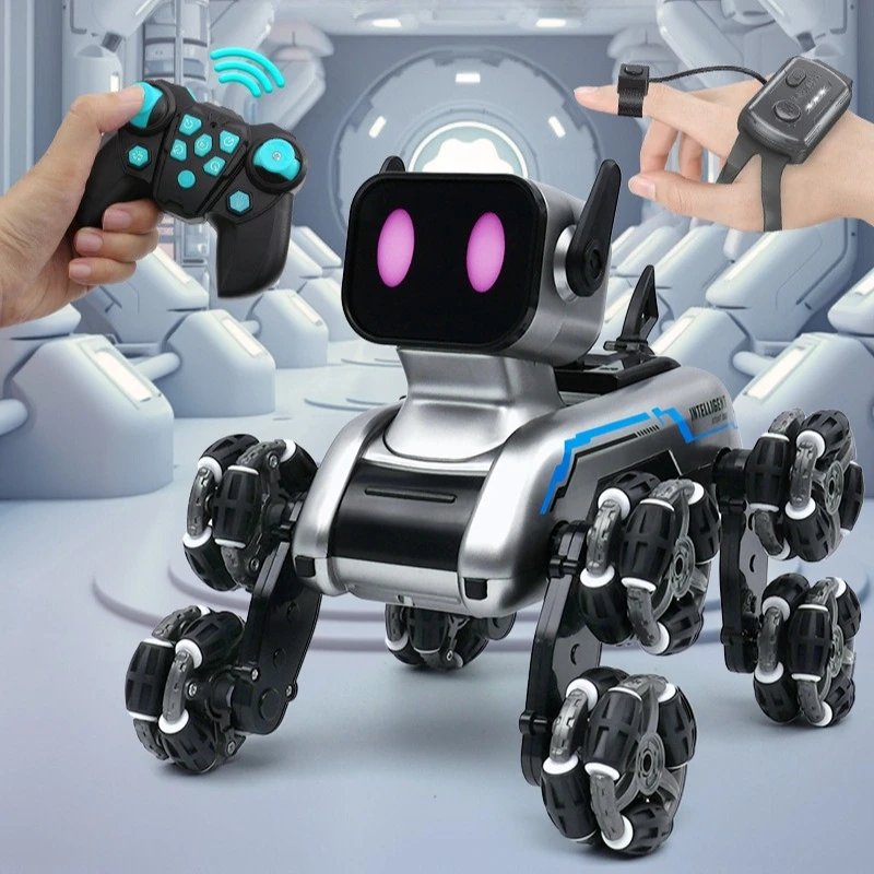 RC Robot Dog Car Intelligent Robot Dog Remote Control Car Eight Wheel Special Skills Remote Control Cars Boys Birthday Gift