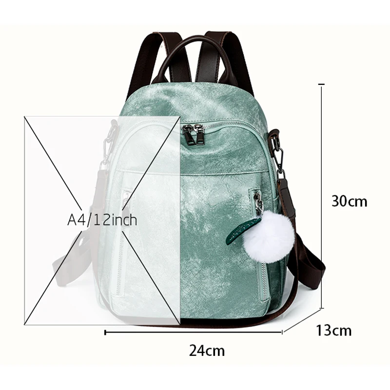 Mochila De Cuero antirrobo para mujer, bolso de hombro Vintage para mujer, mochila de viaje de alta capacidad, mochilas escolares para niñas, monederos 2024