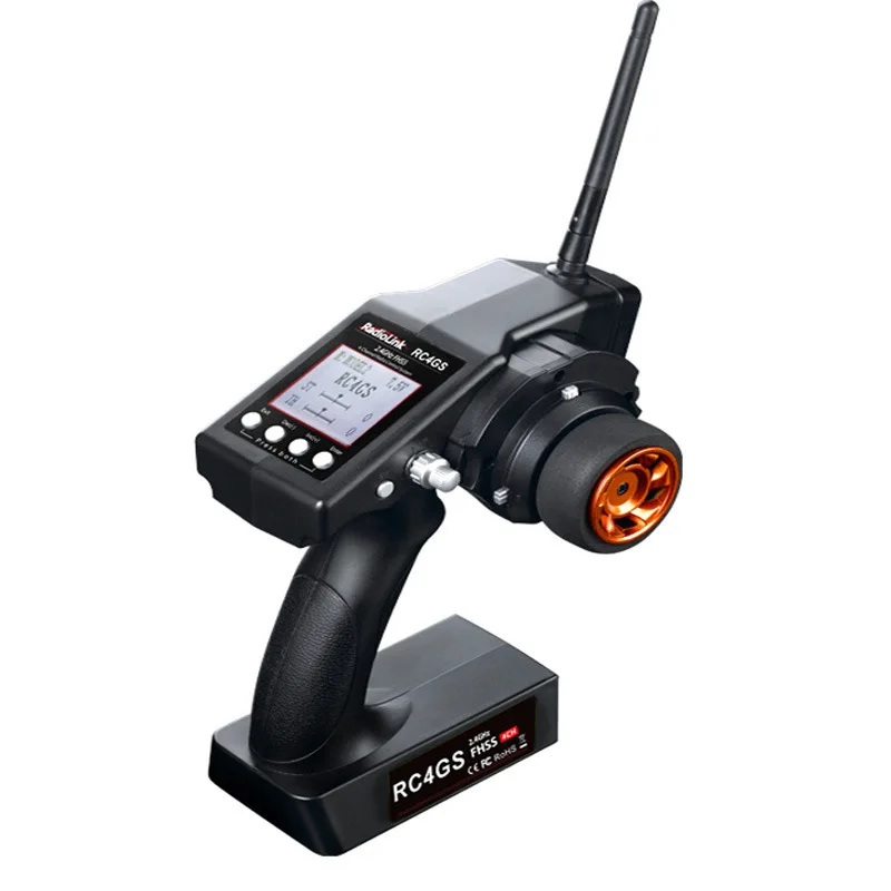 Xinledi 2.4G Chinese RC4GS V2 LCD 4-channel gun remote control receives high voltage 400 meters vehicle and ship model