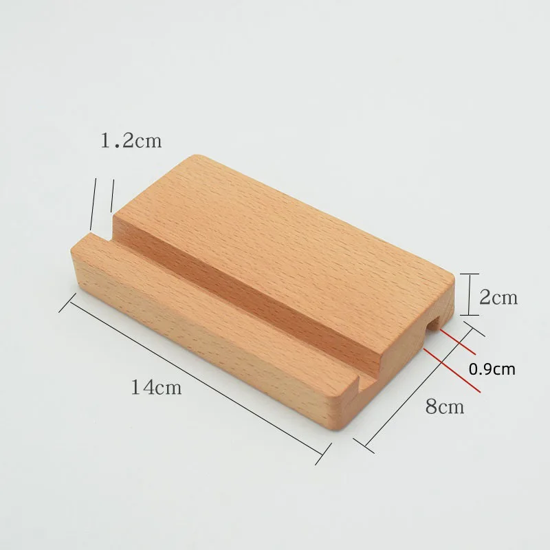 Universele massief houten mobiele telefoonrekken Eenvoudige bureaustandaardhouder voor mobiele telefoon Tablet PC E-reader Draagbare mobiele telefoonhouder