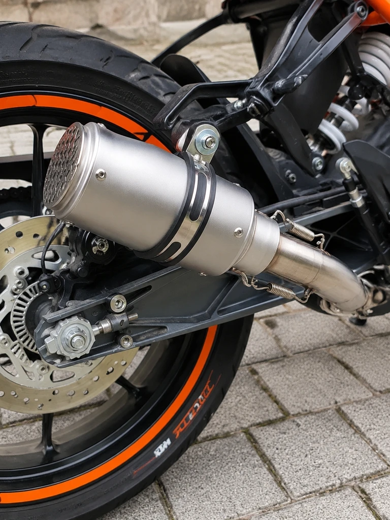 Sport Bike Straight‑through 51mm Exhaust Muffler With Protective Mesh Cap Universal Fit For Horizon Large‑cc Motorbike