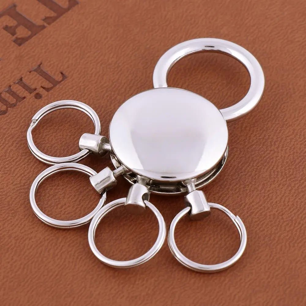 Creative Shackle Hanged Waist Keyring Belt Keychain Clip Pants Detachable Keychain 4 Ring Keyring Holder Key Chain