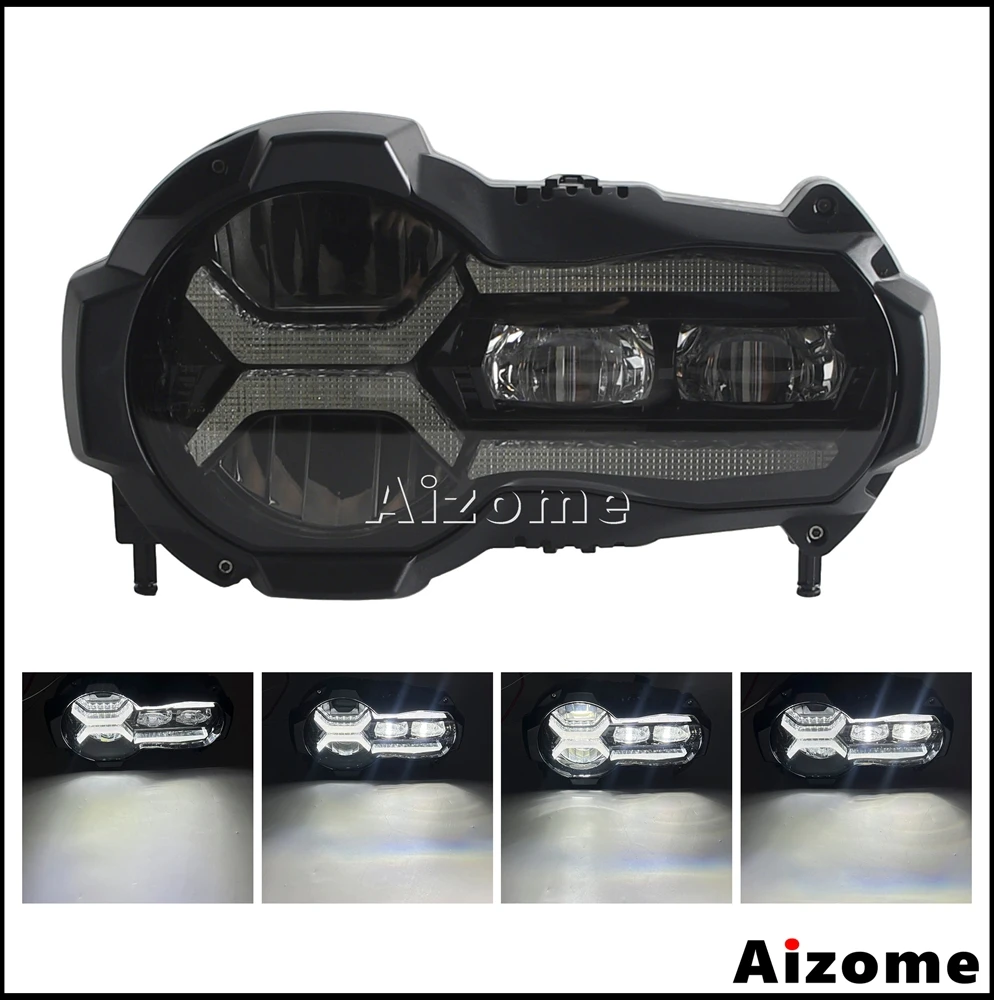 LED Headlight DRL Halo Ring High Low Beam Lamp IP67 Waterproof E24 DOT CE For BMW R1200GS 13-18 R1250GS 19-2023 R1200GS R1250GS