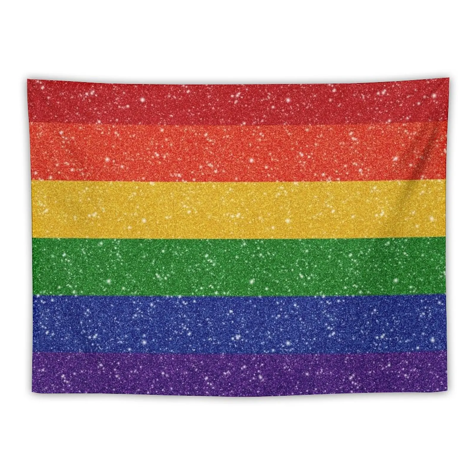 

New Faux Glitter LGBTQ Pride Rainbow Flag Background Tapestry Custom Tapestry Funny Tapestry Cute Room Decor Bedroom