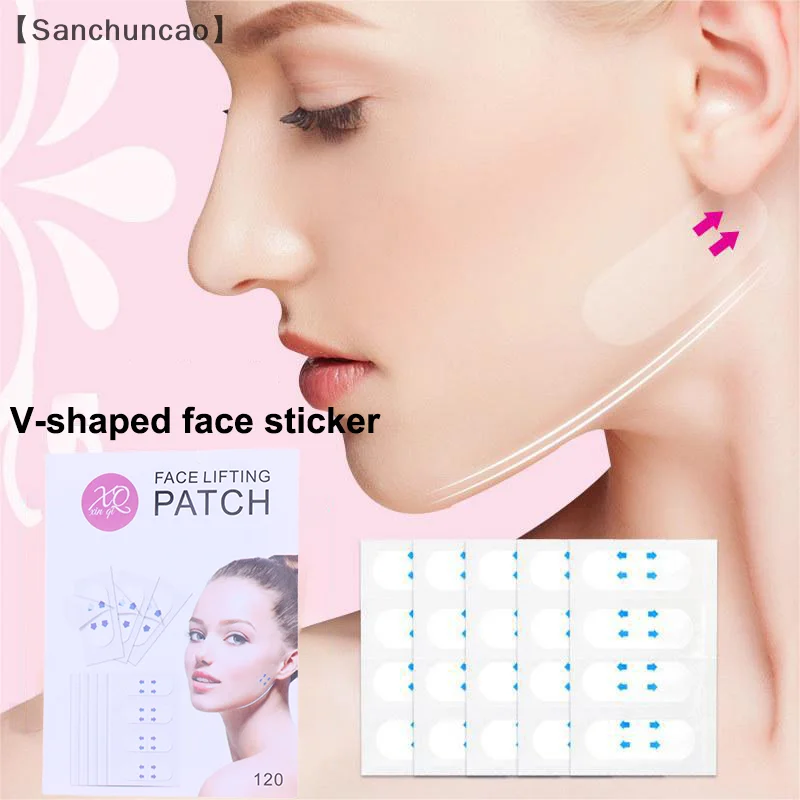 〔산〕페이스 리프트 테이프 투명 페이스 리프트 스티커 주름 제거 스티커 턱살 조임 잔주름 완화 V라인 즉각 메이크업
