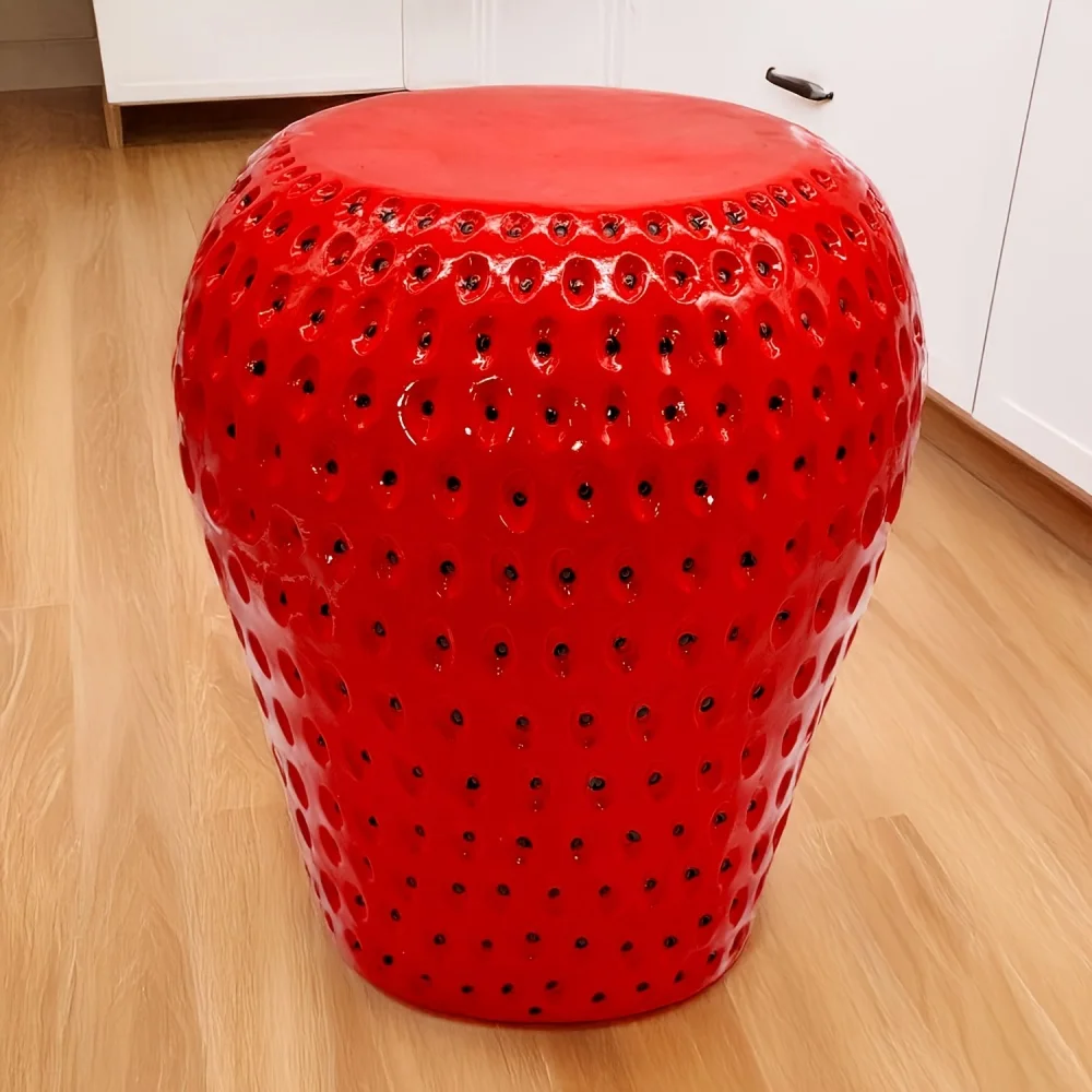 Orraves Strawberry Fruit Stool, 13.4
