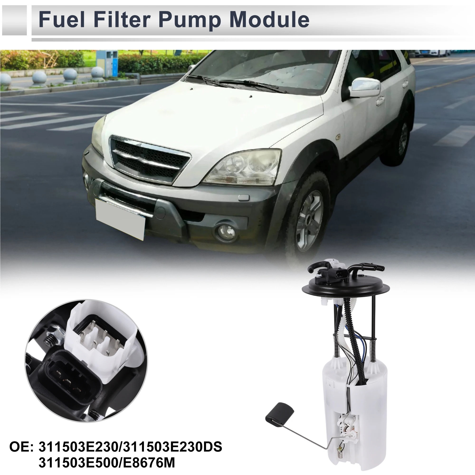 

X Autohaux Electric Fuel Pump Assembly for Kia Sorento 2005 V6 3.5L Petrol Sport Utility Fuel Filter Pump Module No.311503E230