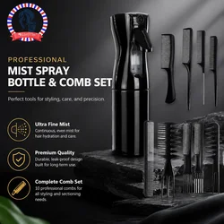 5/9/11pcs set Hair Styling Comb Spray bottle Professional Hairdressing Comb Set For All Hair Types And Styles For Barber Salon