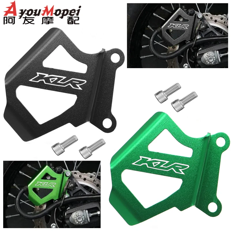 

CNC LOGO Rear Brake Caliper Cover Guard Protector For Kawasaki KLR650 KLR 650 2008-2018 Motorcycle Accessories