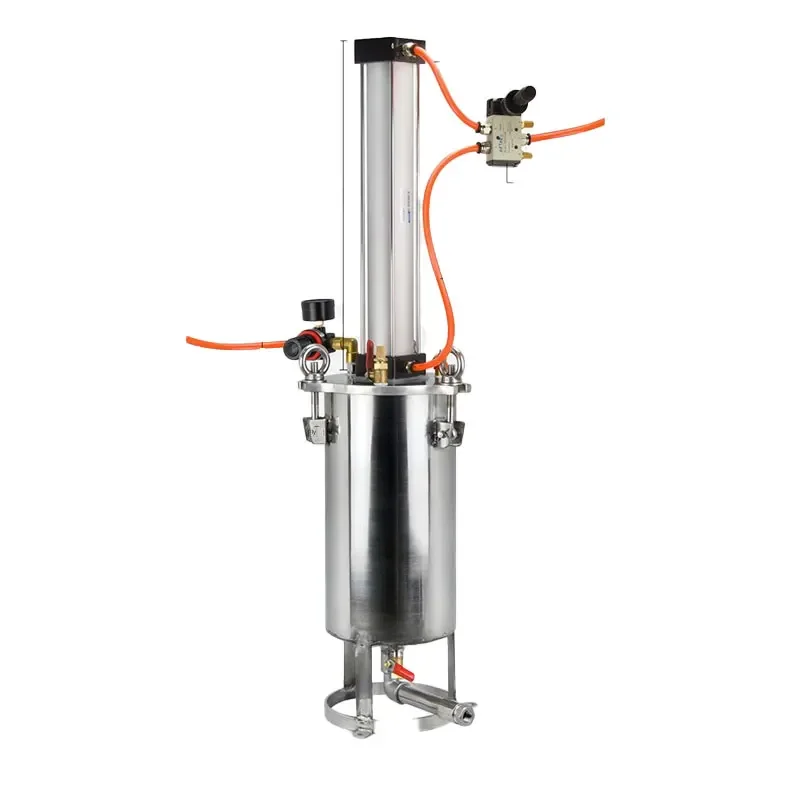 Stainless steel cylinder pneumatic piston pressure barrel glue filling pressure tank high viscose butter pressure barrel