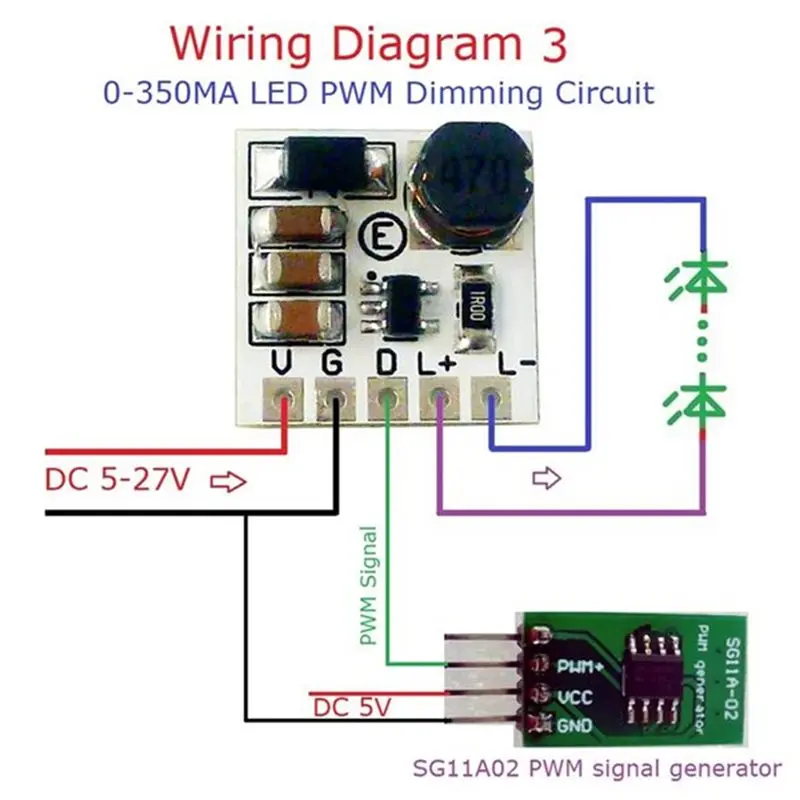 ABGI-HB LED Driver Module 20Pcs LD2635MA DC5-27V Step-Down Adjustable PWM Controller DC-DC Buck Constant Current Converter