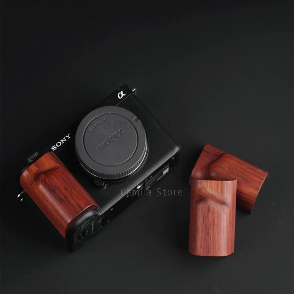 Solid wood portability Shake Non-slip Handle Part For sony ZV-E1 ZVE1 grip camera Replacement accessories With 3M Tape