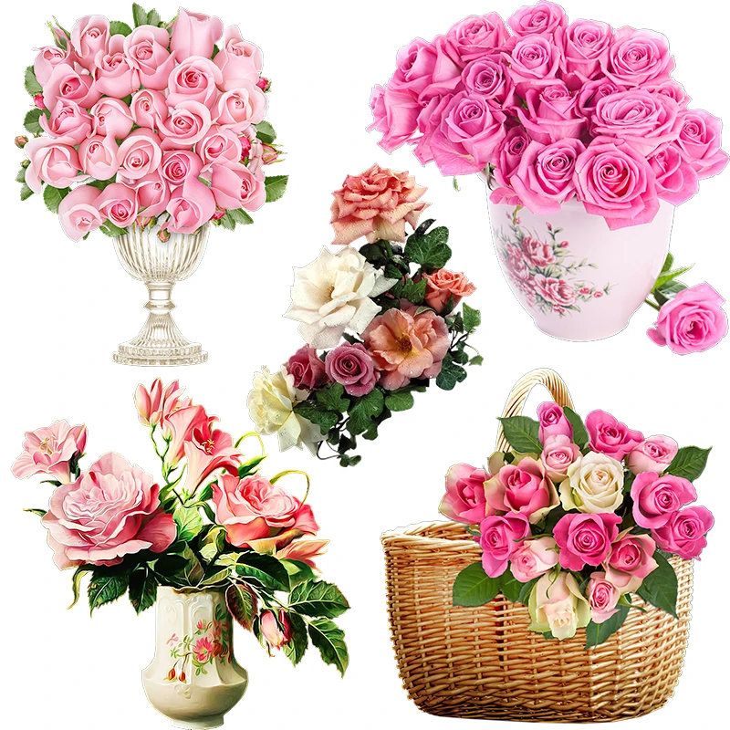 Three Ratels QCF209 Pastoral style  Watercolor bouquet stickers room decoration art wall stickers toilet stickers
