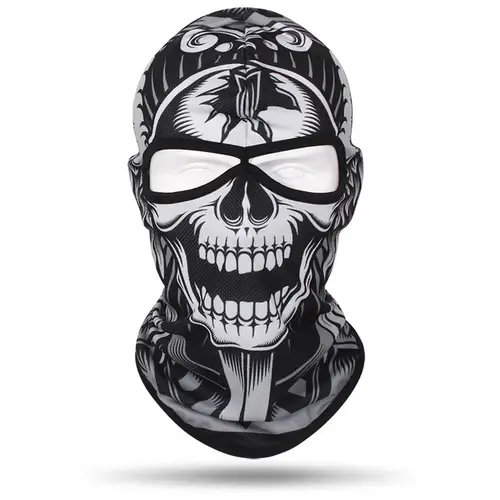 2 Holes Skull Balaclava Outdoor Motorcycle Riding Face Mask Windproof Caps Rider Head Cover Ski Masks MTB Bicycle Headgear - Image 16