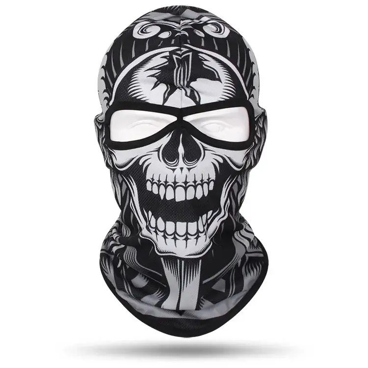 2 Holes Skull Balaclava Outdoor Motorcycle Riding Face Mask Windproof Caps Rider Head Cover Ski Masks MTB Bicycle Headgear - Image 16