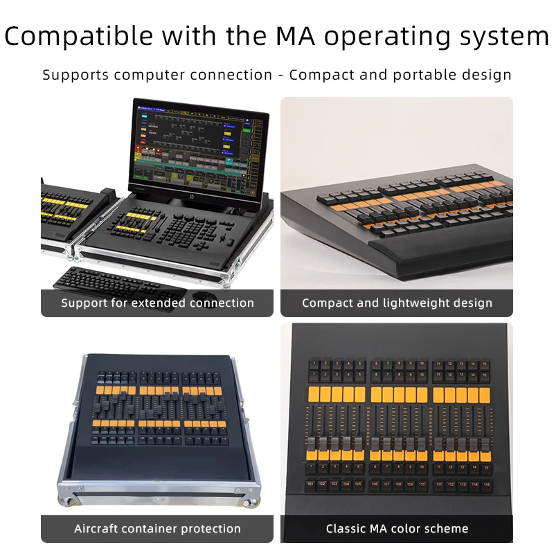 MA2 Fader Wing Console Stage Lights Controller LED Lighting Console DMX512 For LED Par Moving Head Spotlights DJ Controller