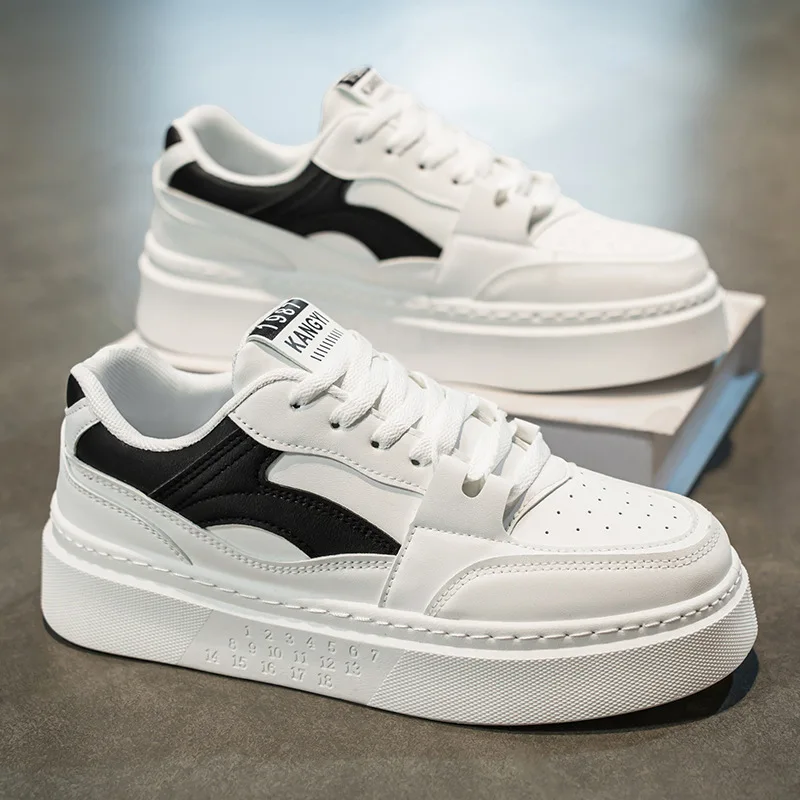 High Quality Men's Street Skateboard Shoes Summer Casual Platform  Sneakers for Men Mixed Color Lightweight Vulcanized Sneakers