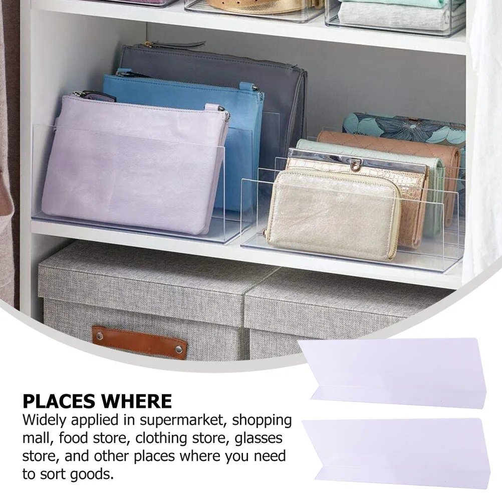 

10Pcs L-Shaped Side Dividers Premium Material Shelf Organizers for Stores Supermarkets PVC Classification Baffles