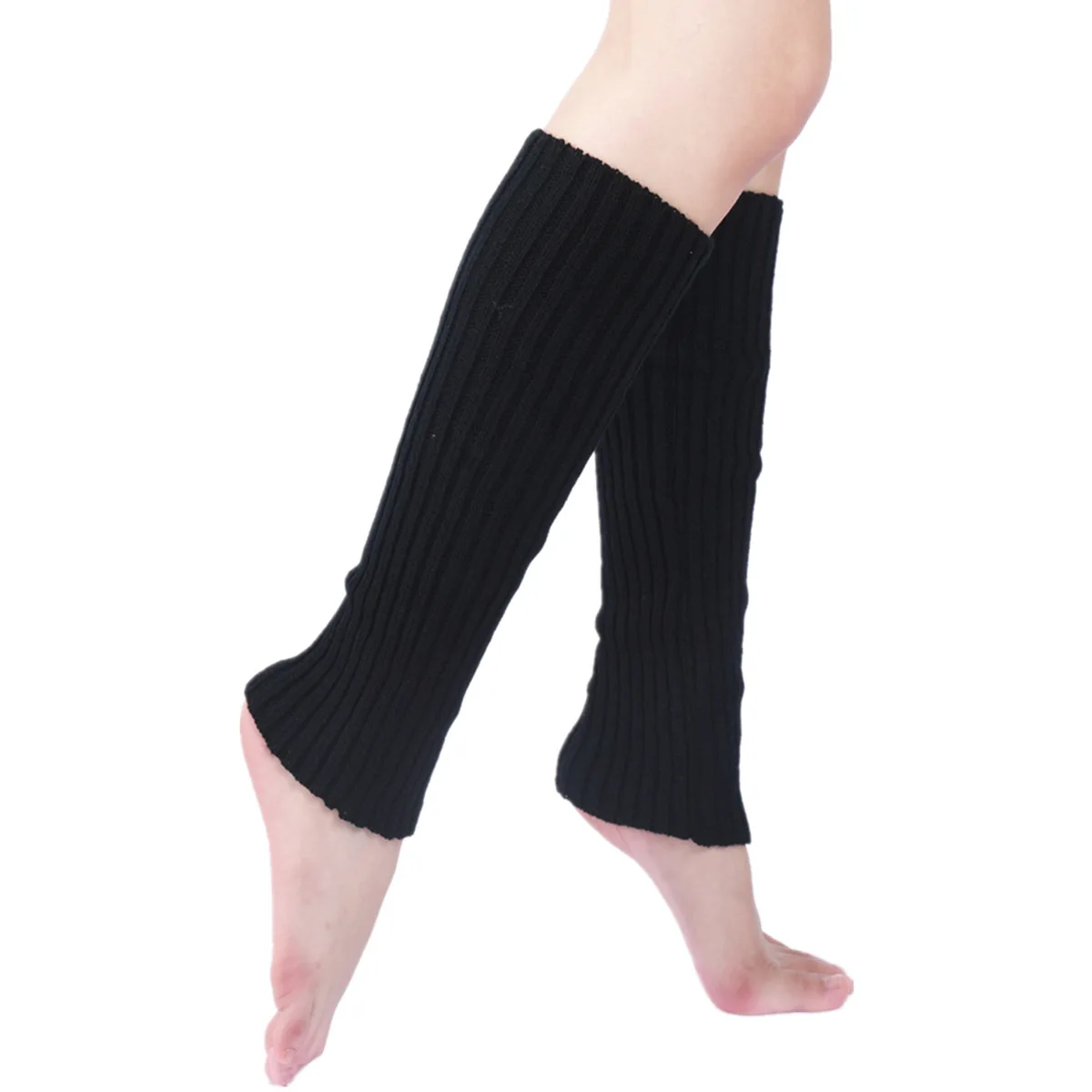 

women's leg covers autumn winter solid knitted foot covers warm pile socks covers hairy harajuku leg warmmers thigh high socks