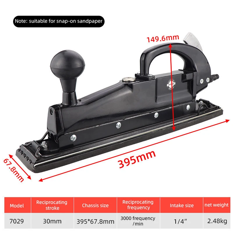 7029 Pneumatic Air Orbital Reciprocating Sander Polisher Metal Wood Floor Polishing Sanding Buffing Machine