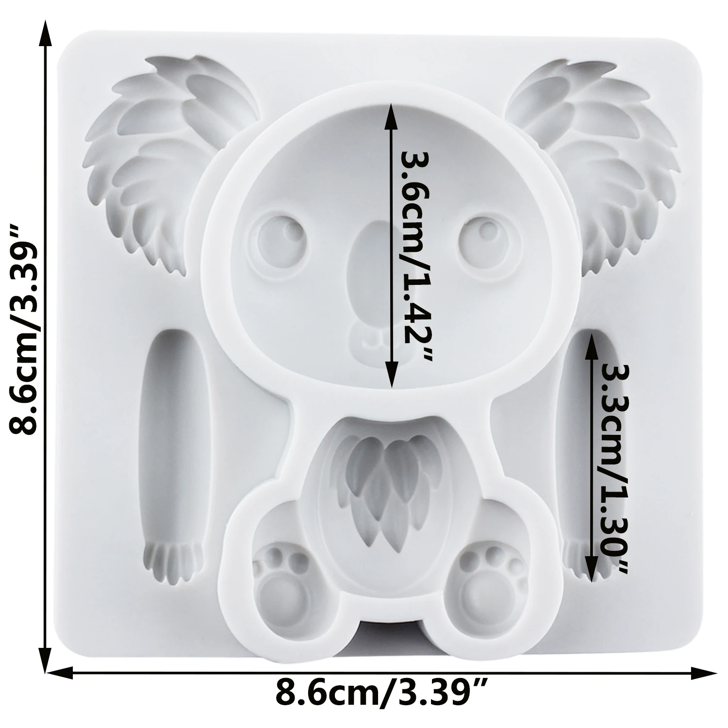 Koala Silicone Molds Woodland Animal Fondant Cake Decorating Tools Cupcake Topper Chocolate Candy Resin Mold