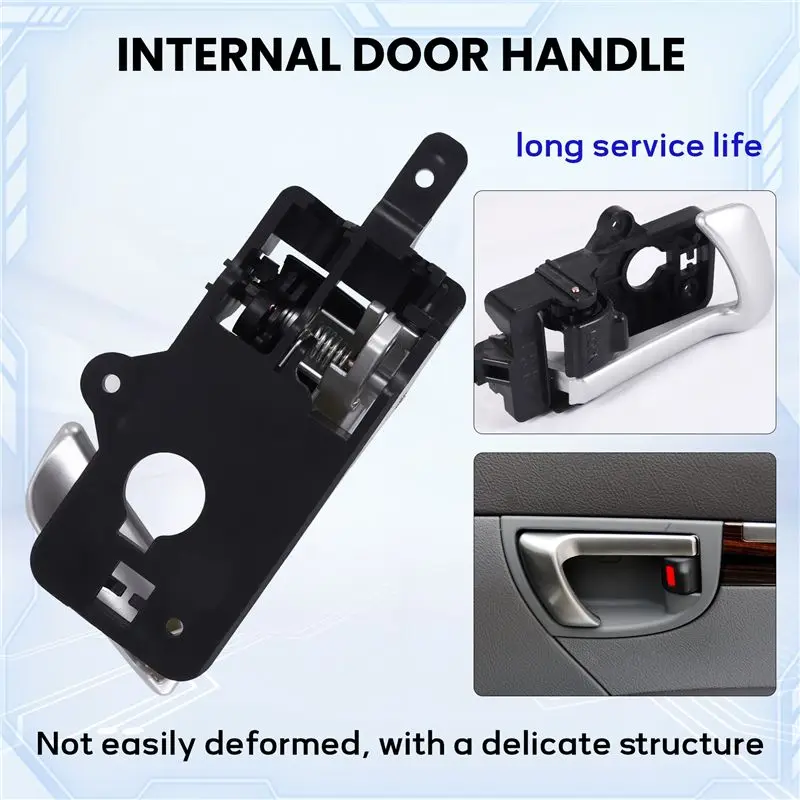 A22E-Front Or Rear Side Interior Inner Door Handle For 2007-2012 Santa Fe W/ Black Knob