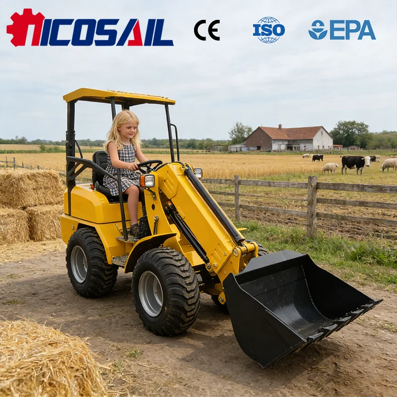 The new high-efficiency hydraulic telescopic arm small loader adopts other engine telescopic loader