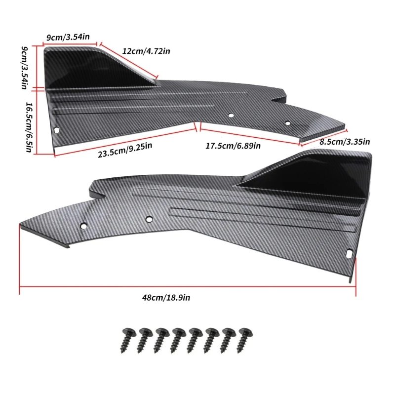 Car Rear Bumper Spoiler Lip Wing Trim Protection with Mounting Screws Dropshipping