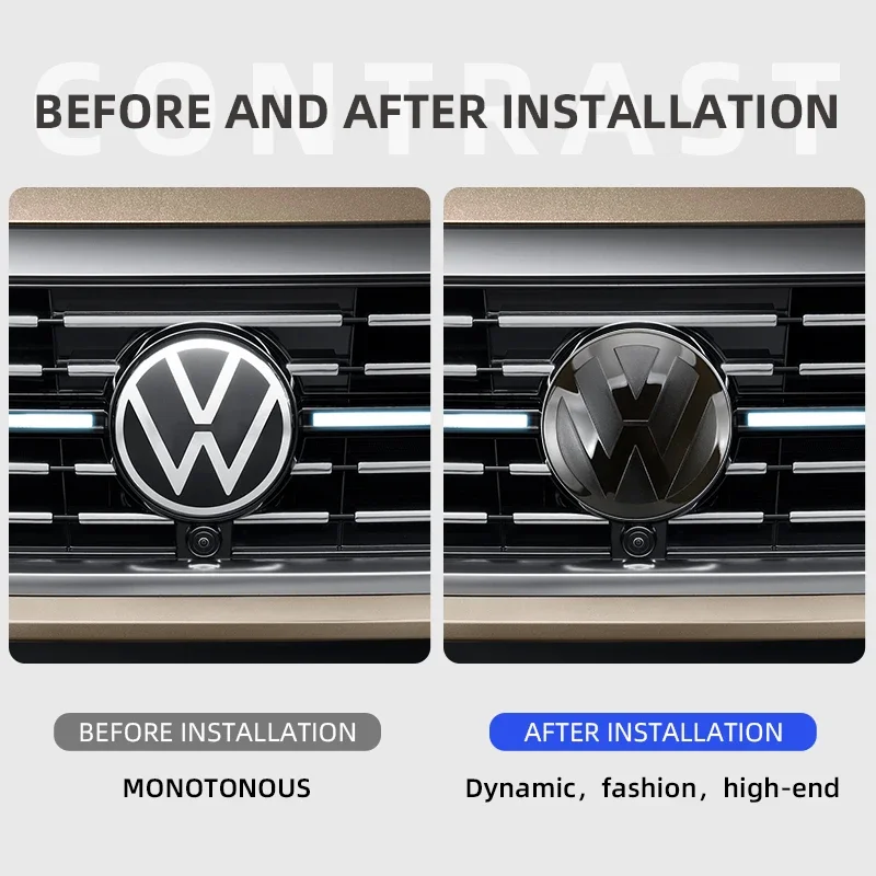 Car Modification Logo Sticker Not Affect ACC Front Rear Emblem Badges Cover For VW Volkswagen Golf MK6 MK7 MK8 TIGUAN POLO