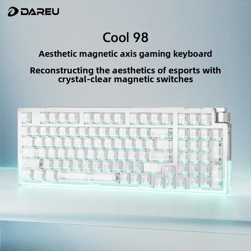 Dareu Cool98 RT Wired Magnetic Axis Keyboard Transparent Light Strip Aluminum Alloy Positioning Plate 8K Gaming Keyboard