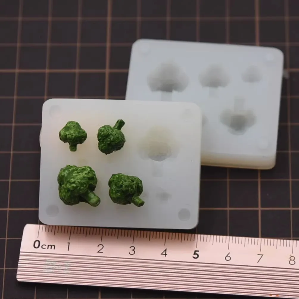 2 шт. набор 3D мини милые брокколи силиконовые формы для керамики кукольный дом еда игрушка Vagetable DIY инструменты