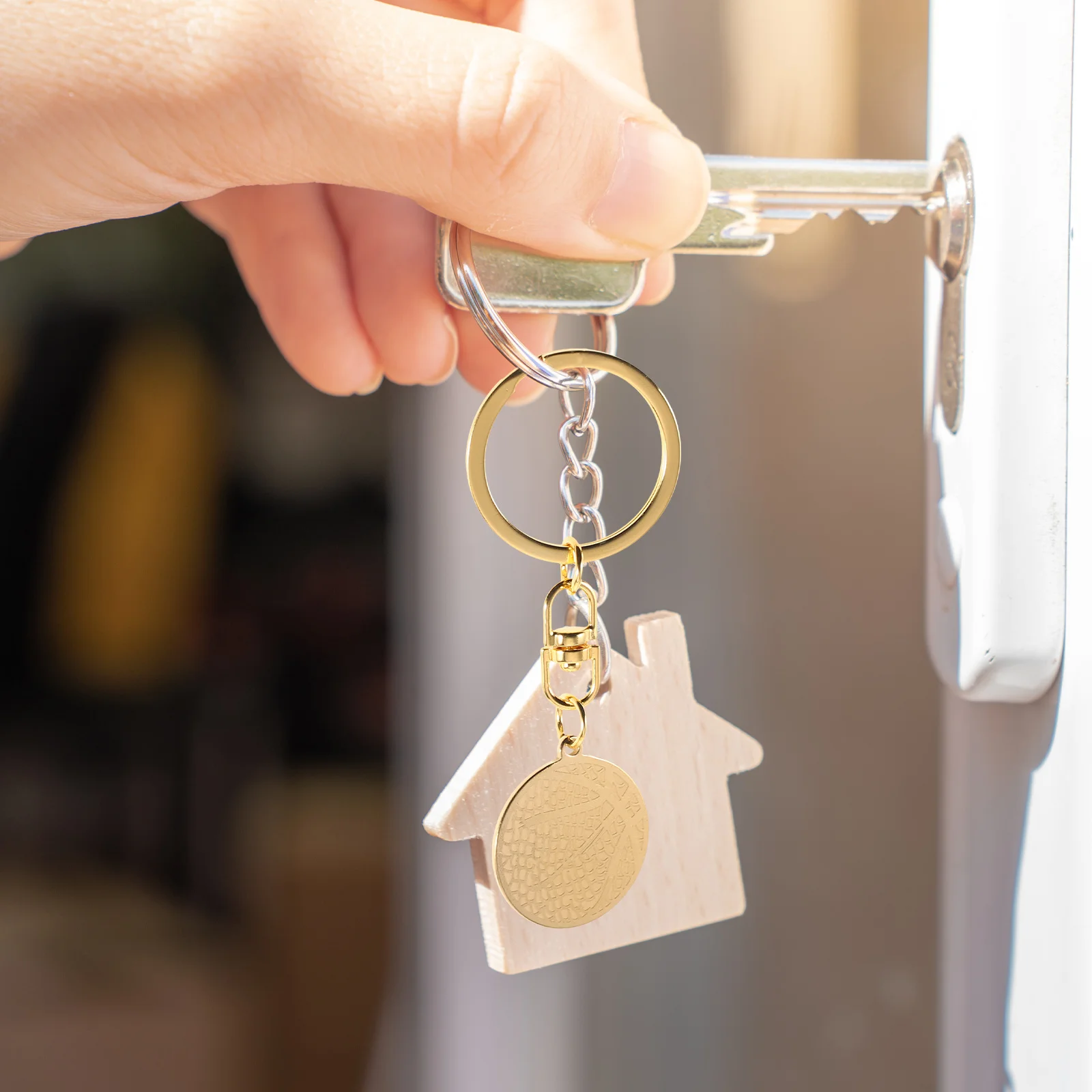 الفولاذ المقاوم للصدأ كرة السلة المفاتيح سحر الرياضة الكرة حلقة رئيسية ملحق الزخرفية لسيارة على ظهره مجوهرات كرة السلة #4