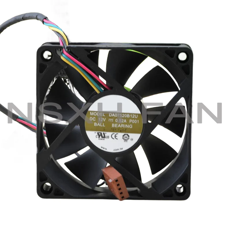 Ventilateur de refroidissement DA07520B12U, 12V, 0,52 A, 4 fils, 7520