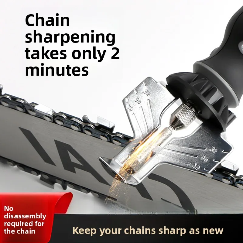 Chainsaw Sharpener, Portable Saw Chain with Grinding Bits & Carving Accessories
