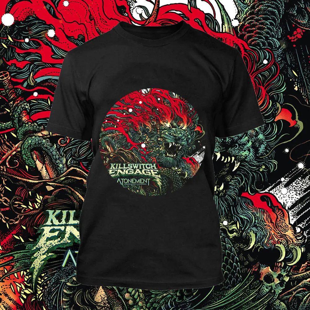 تي شيرت Killswitch Engage Live At The Palladium تي شيرت برسومات شفرة معدنية تي شيرت غير رسمي عالي الجودة ملابس هيب هوب للجنسين