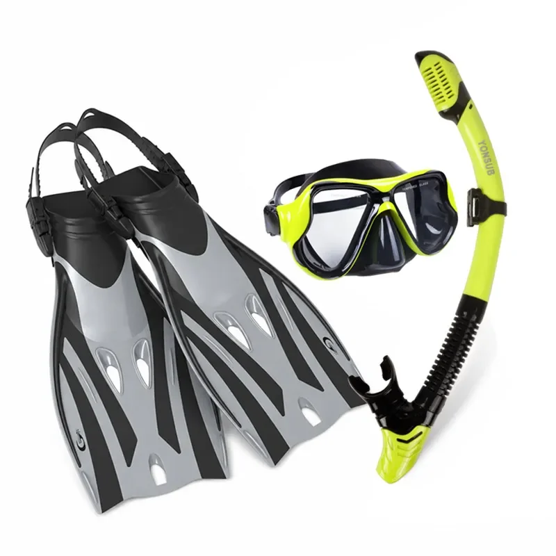 Snorkeling set Diving mask Diving mask Full dry snorkel Snorkeling flippers Free diving flippers Frogs