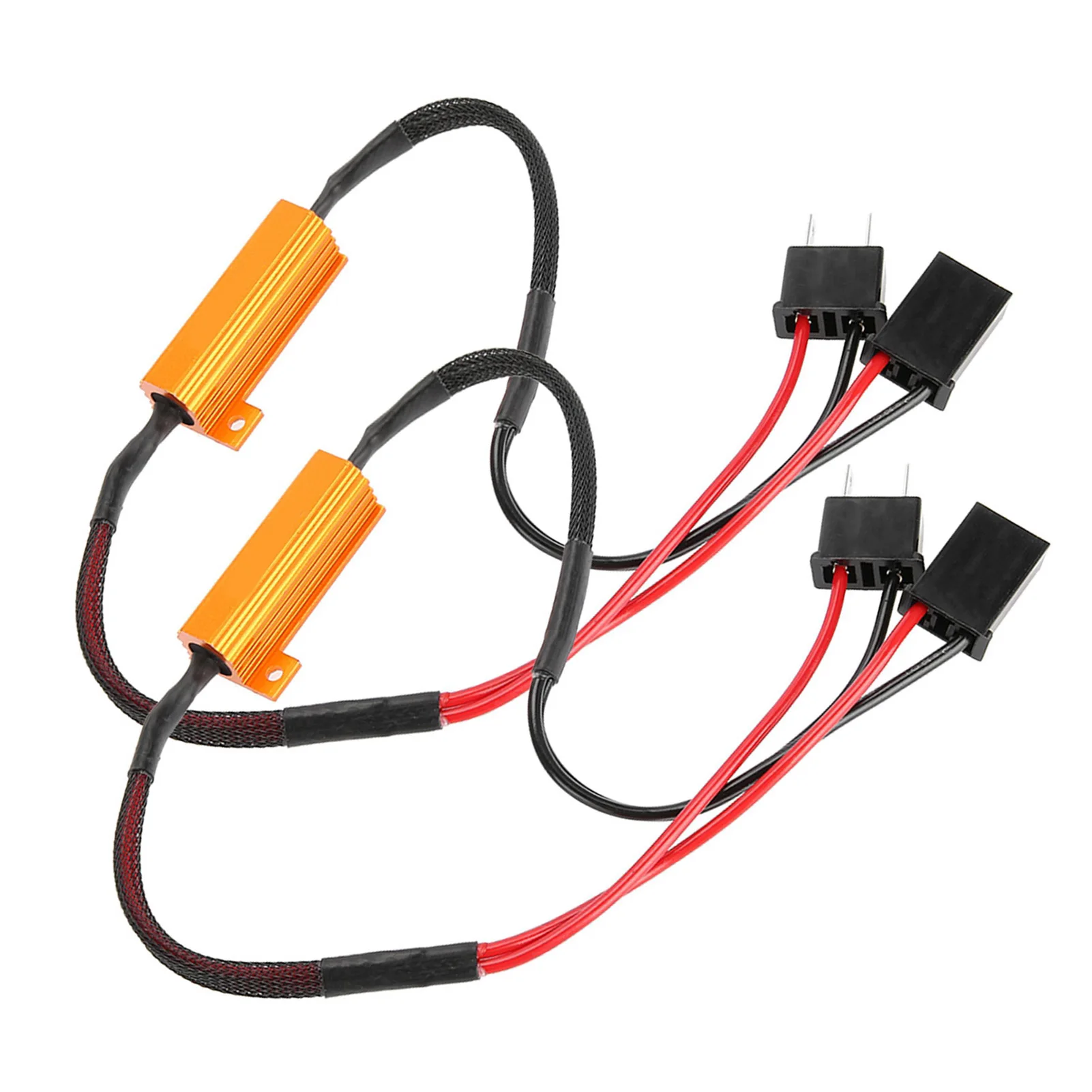 2pcs Car LED Load Resistor Decoder for H7 Headlight Anti Hyper Flash No Error Load Resistor Wiring