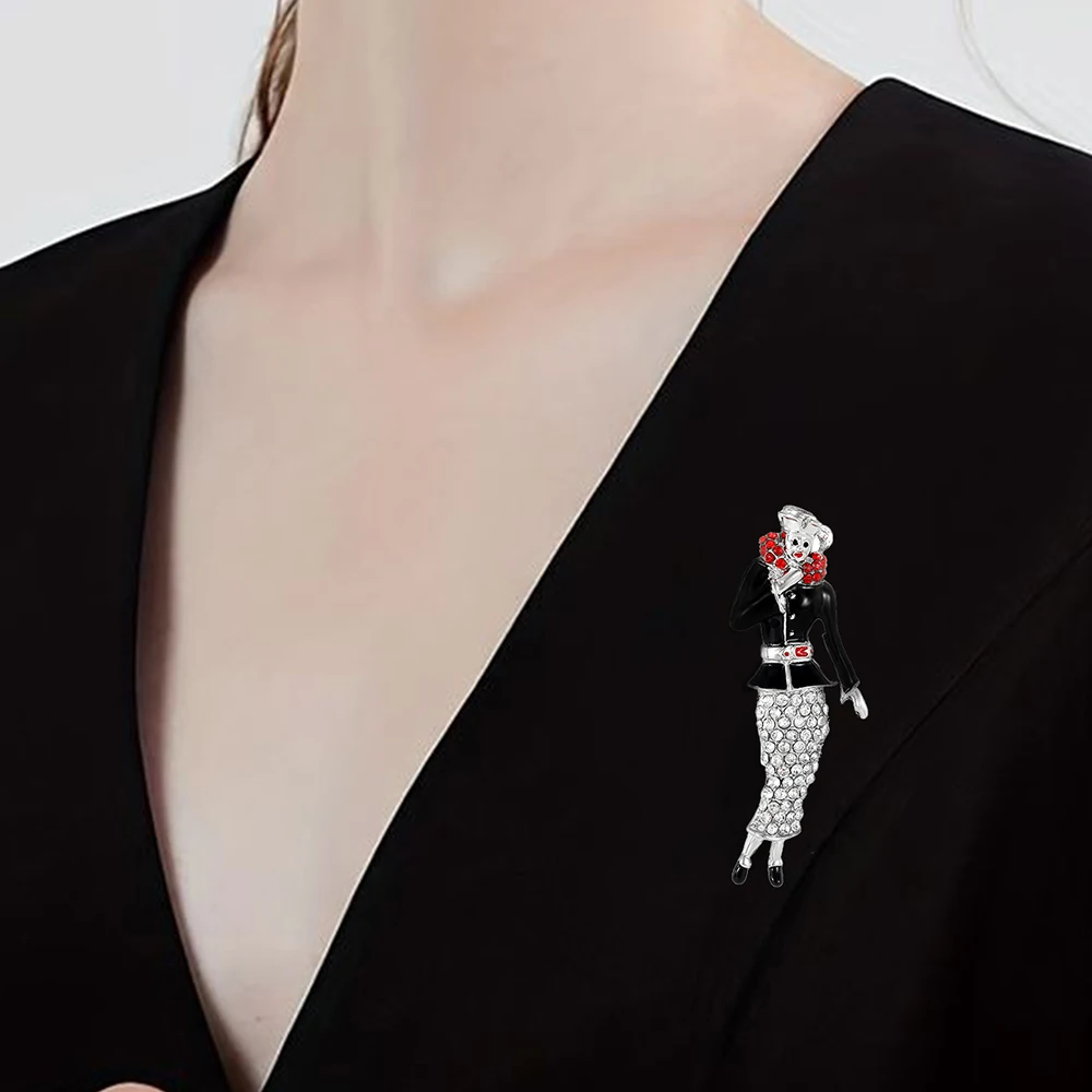 Luxury Fasion Modern Lady Gentleman Shaped Lapel Pins Funny Clown Buffoon Figure Brooches