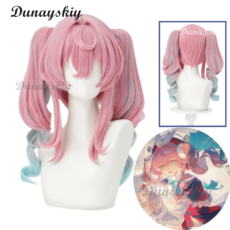 

Игра Honkai Star Rail Hyacine Косплей Парик Розовый Двойной Хвост Волосы Хвост Синий Градиент Амфоре Хэллоуин Вечеринка Женщины Карнавал