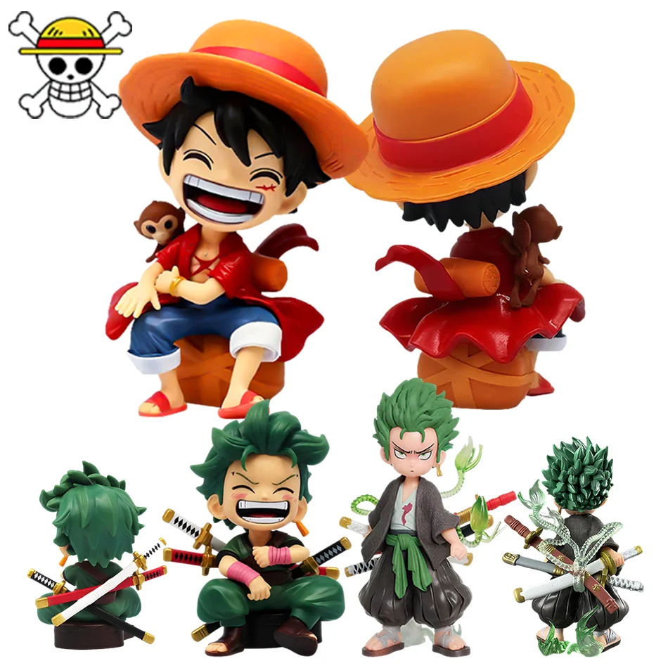 

Цельные персонажи аниме Luffy Zoro и Sanji, настольные украшения для автомобилей, модели из ПВХ, подарки на Хэллоуин, Рождество и день рождения