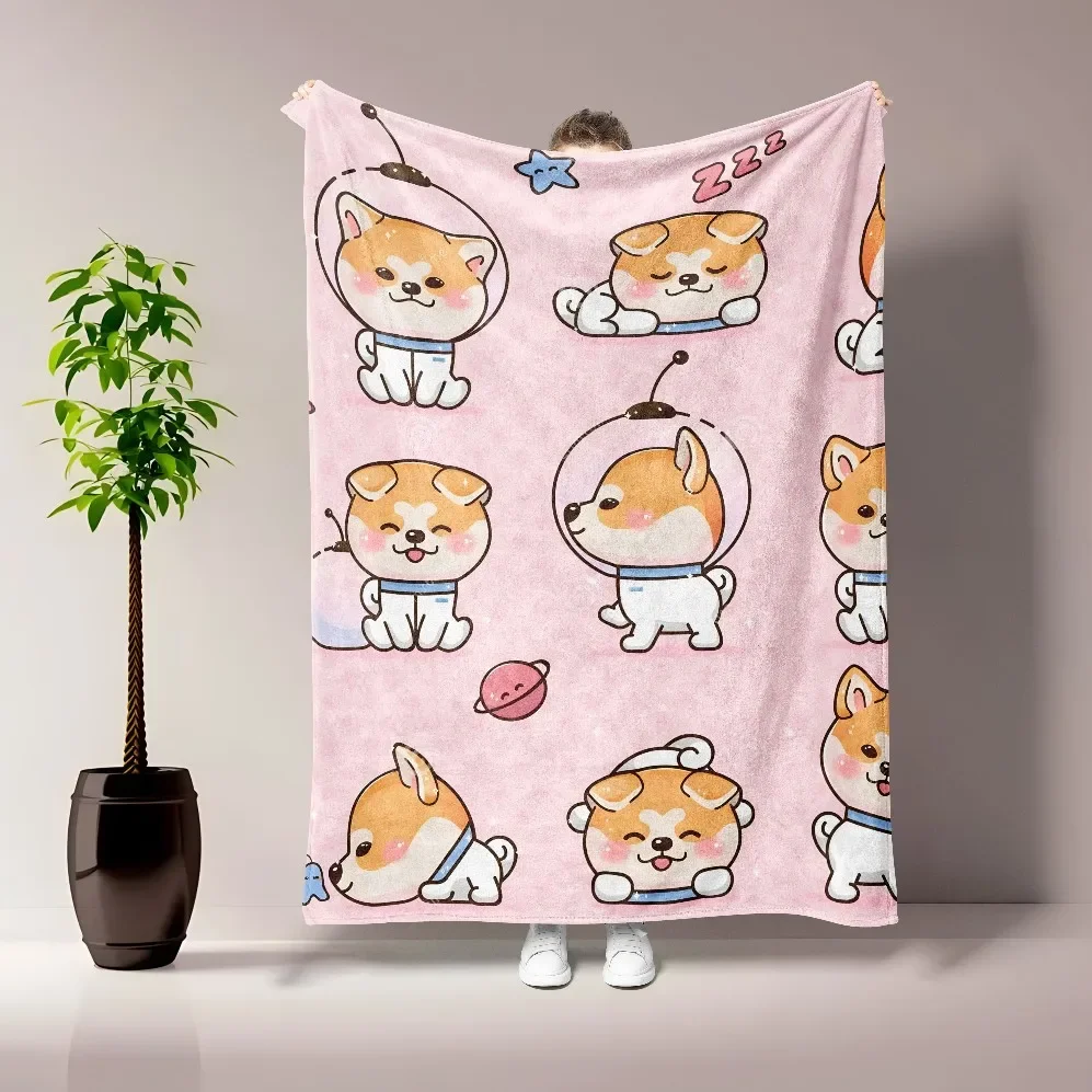 

Мягкое фланелевое покрывало с милыми собаками и HD-принтом — очаровательное одеяло с животными для дивана, кроватей, гостиных, путешествий и пикника