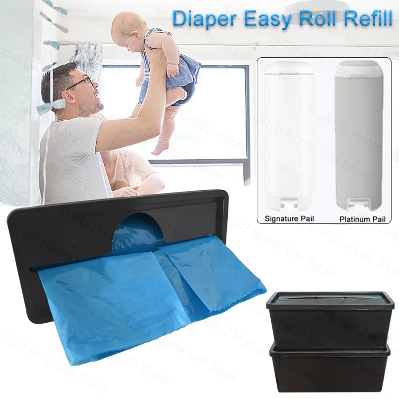 Refills Bags Compatible with Diaper Genie Easy Roll,For Diaper Genie Signature & Platinum Pails,Diaper Pail Refill Bags 30Pc/Box