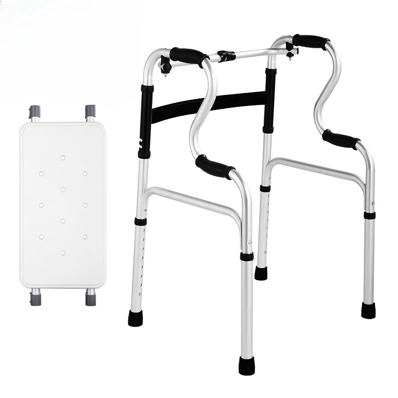 Shower Chair for Seniors, 7012 Walker with Cane Handrail for Elderly, Mobility Aid, Wheeled Walking Frame, Pushcart