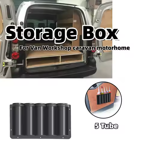 Van Workshop Holder Storage Stowing Tidying Silicone Sealant Mastic Caulk Adhesive Tubes Storage Box Caravan Interior Storage