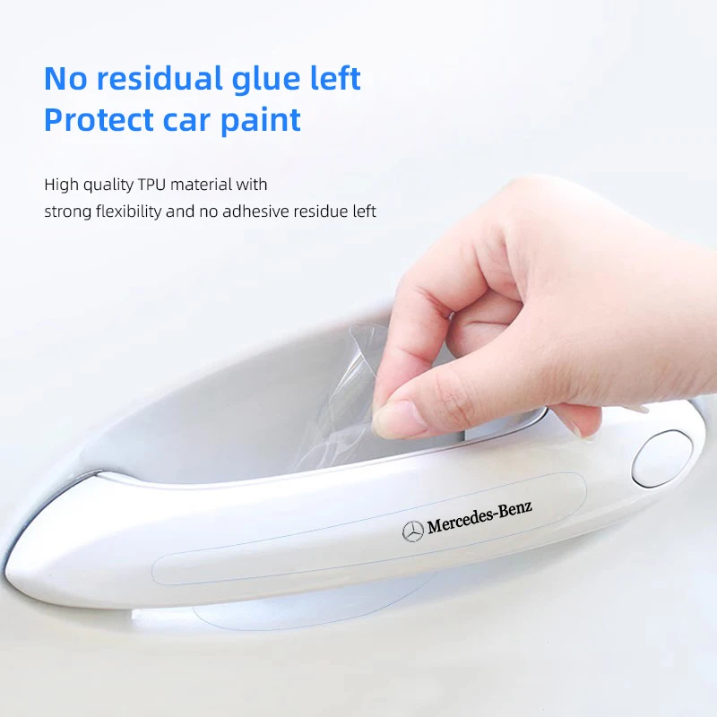 مقبض الباب واقية ملصق سيارة المضادة للخدش فيلم اكسسوارات لمرسيدس بنز AMG E S C A B الفئة GLE GLS CLS GLC CLA GLA #6