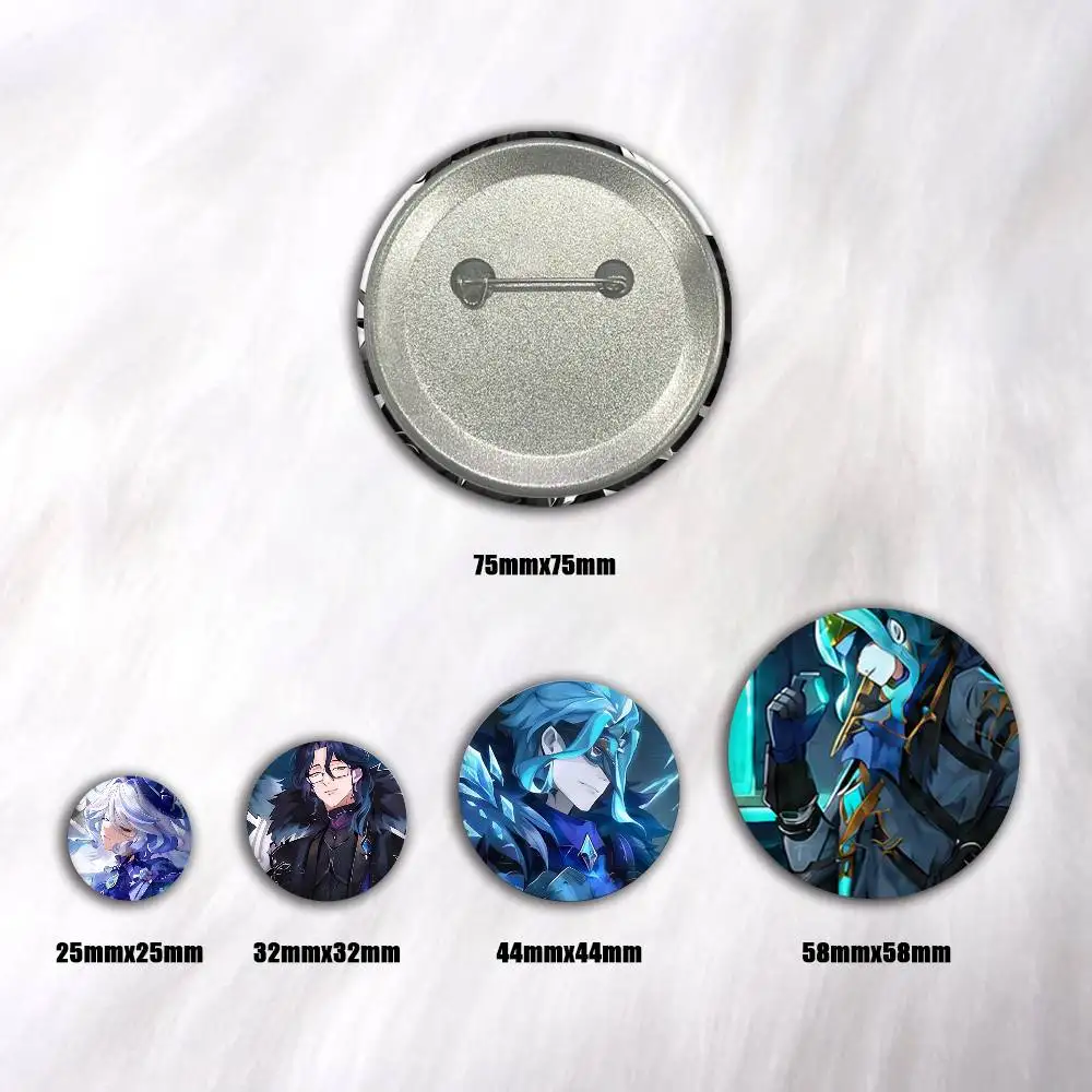 Genshin Impact Furina Fatui Executive Creative Round Button Badges Pin Brooch Backpack Jewelry Gift